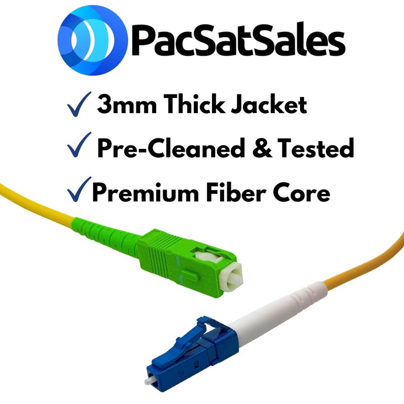 PacSatSales - 1M / 3ft SC/APC to LC Fiber Optic Patch Cable - Single Mode - SIMPLEX - OS1-9/125um (1M, SC/APC to LC) - Image 2
